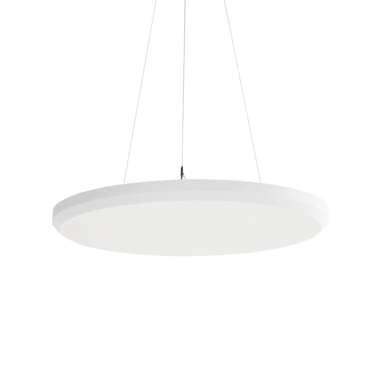 Acoustic panel SATELLITE, ceiling hung, Ø 780 mm, white