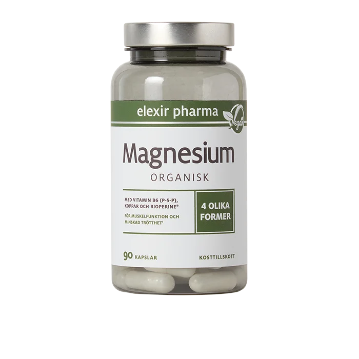 Elexir Pharma Organisk Magnesium 120 mg 90 kapslar