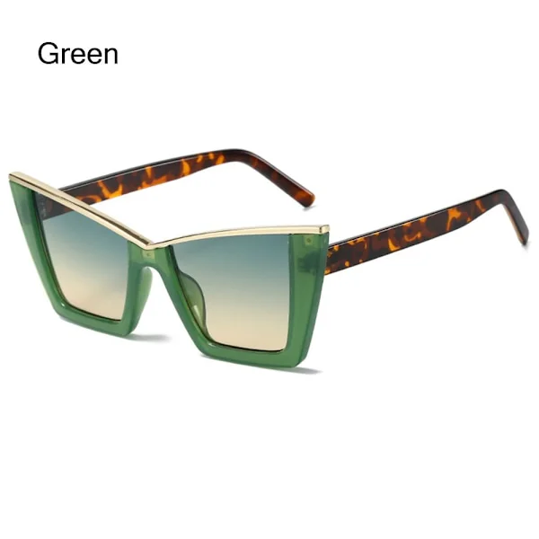 Kvinder Cat Eye solbriller Oversize nuancer GRØN