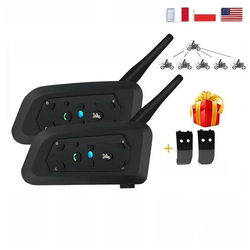 AliExpress - Xinowy v6 pro motorrad bluetooth helm intercom headset 1200m inter phone communicator für 6 fahrer wasserdichte musik player