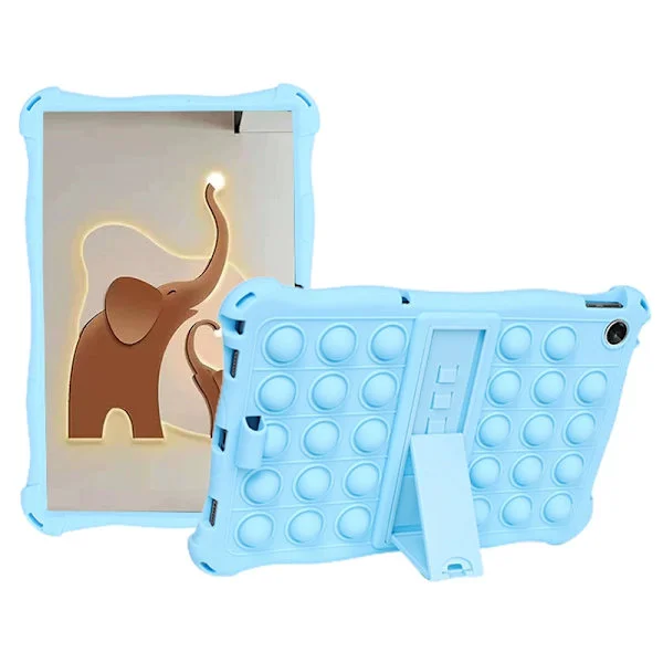 Tablet Cover for Lenovo Tab M10 HD Gen 2 TB-X306X with Pop-It Fidget Toy, Shockproof Case with PC Stand