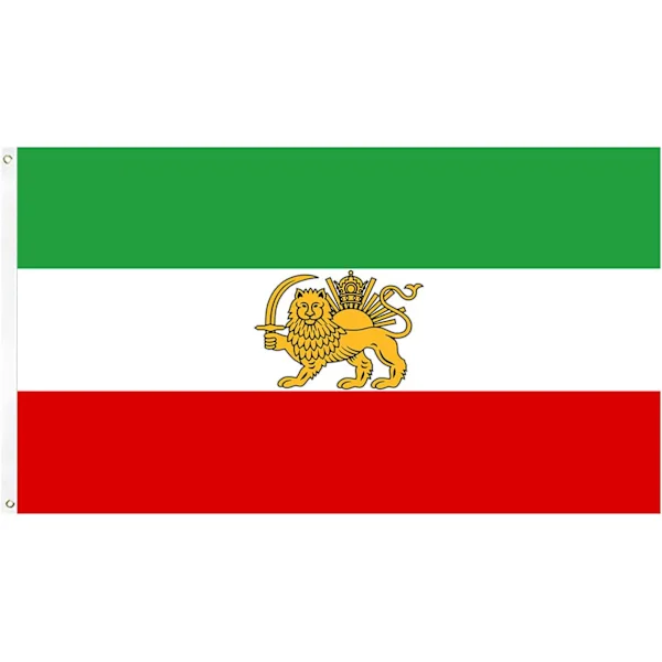 Gammal Historisk Iran Iransk Flagga Kvalitet Polyester Starka Färger Mässingsöljetter 3x5 Ft Iran Flagga lejon