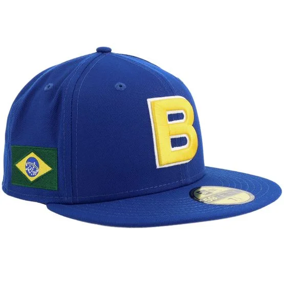 New Era - Blå fitted Caps - "Brazil 59FIFTY World Baseball Classic 26 Royal Fitted " @ Hatstore