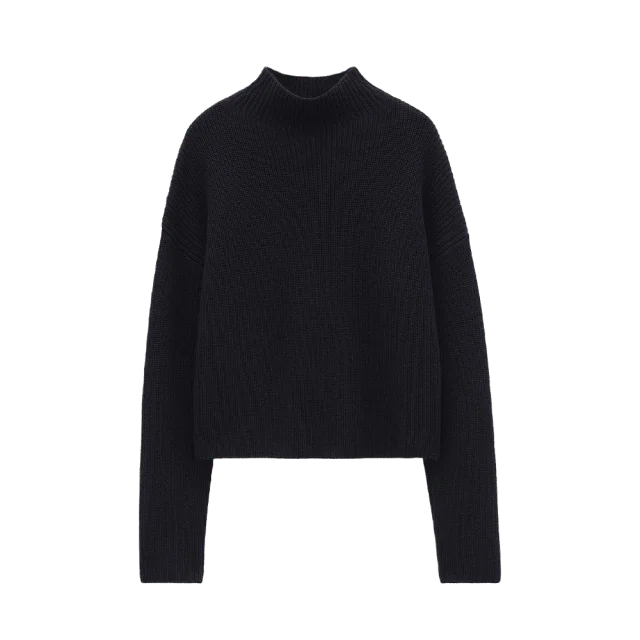 Filippa K Willow Sweater Stickat Dam Svart XS