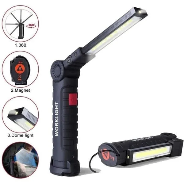 Work Lamp - Rechargeable LED - 5 Modes - Waterproof and 360° Rotating - Multifunctional Magnetic Tent Lamp