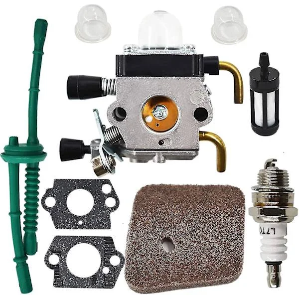 Förgasare Ersättning För Stihl Fs38 Fs45 Fs46 Fs55 Km55 Fs85 Trimmer Med Luft Bränsle Filter Packning (LGL)