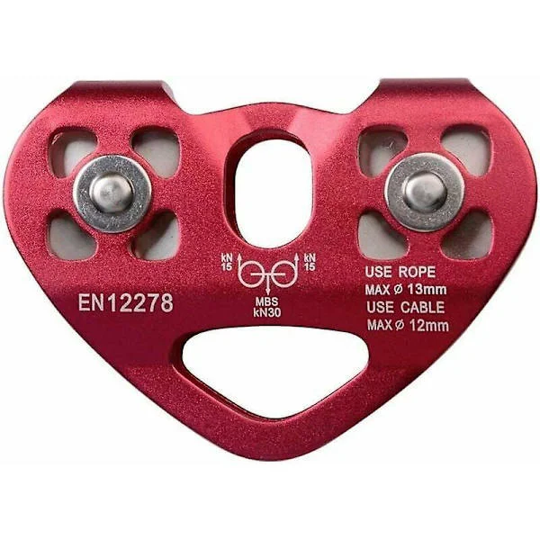 Double Axle Zipline Trolley Set - Outdoor Climbing Pulley for Work and Rescue (30kn/6700lbs)