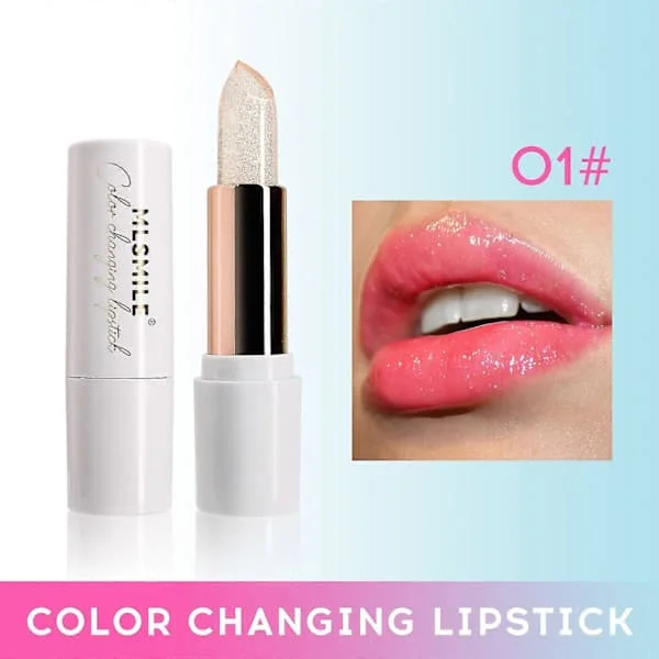 Color Changing Lipstick, 24H Long-lasting Moisturizing Glossy Lip Gloss, Crystal Gloss Color Changing Lipstick, Deeply Nourishing Balm K1 k1