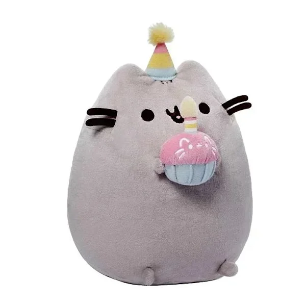 Pusheened plyschleksak Kawaii Munk Unicorn Rum Dekoration Tecknad Potatischip Glass Pizza Tårta Katt Gosedjur Docka Present
