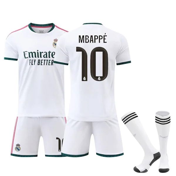 26-27 Real Madrid Hjem Børn Voksen Fodboldtrøje Trøje Nr.10 Mbappe 26-27 Mbappe