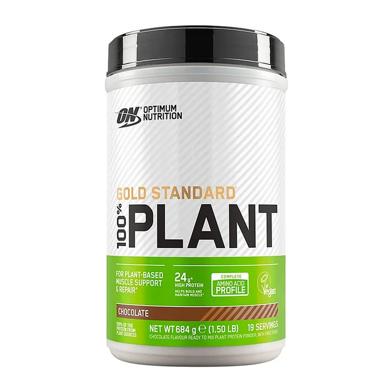 Spar 20% • Køb 2, Optimum Nutrition Gold S 100 Plant Chocolate 684 g, Sport & Velvære, Protein & Energi, Proteinpulver
