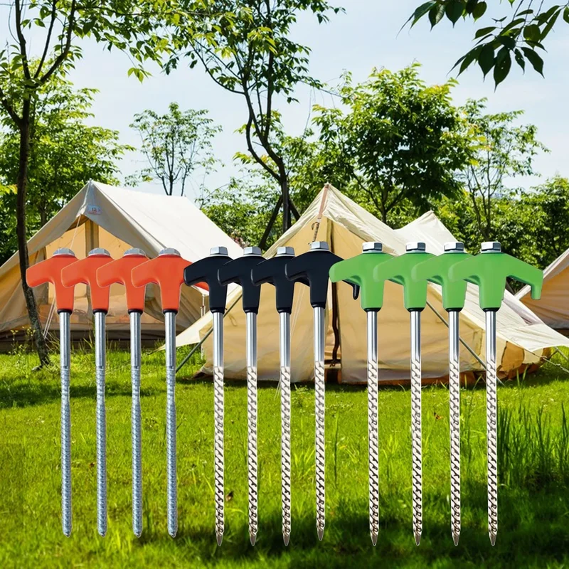 AliExpress - Piquet de tente à visser de 8 pouces, nouveau piquet d'ancrage robuste, piquet de tente de camping extérieur à visser, piquet de tente 