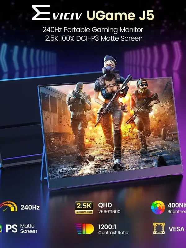 AliExpress - EVICIV 240Hz 2.5K QLED Draagbare Gaming Monitor 16 "2560x1600 138% sRGB 400Nits Extern scherm voor laptop PC Telefoon Game Console