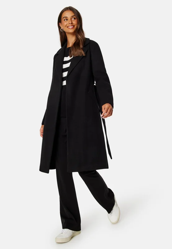 VERO MODA - Vmfortuneaya Long Coat - Black