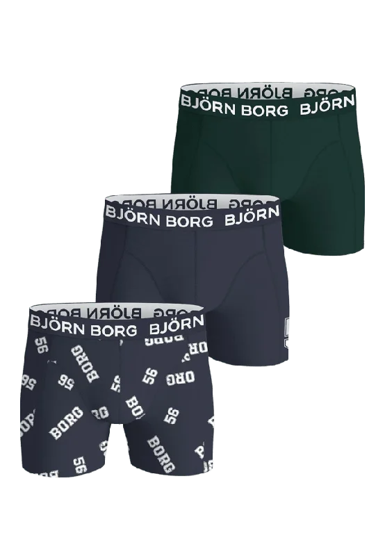 Björn Borg Cotton Stretch 56 Boxer 3-Pack Kalsonger Herr Flerfärgad L