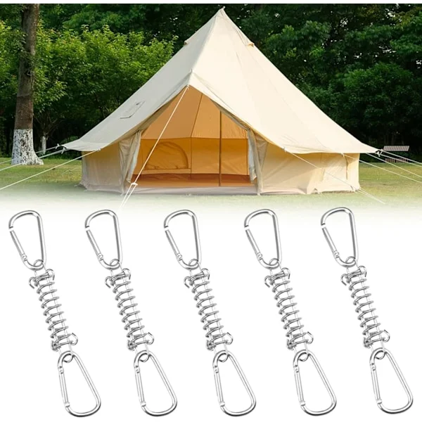 St Springrep Spänne, Springrep Spänne, Solsegelfäste, Fjäderresistensrep Spänne, Solsegelssträckare, För Utomhuscamping, Vandring