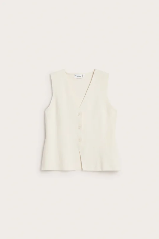 Kappahl | Strikket vest Offwhite M | Dame