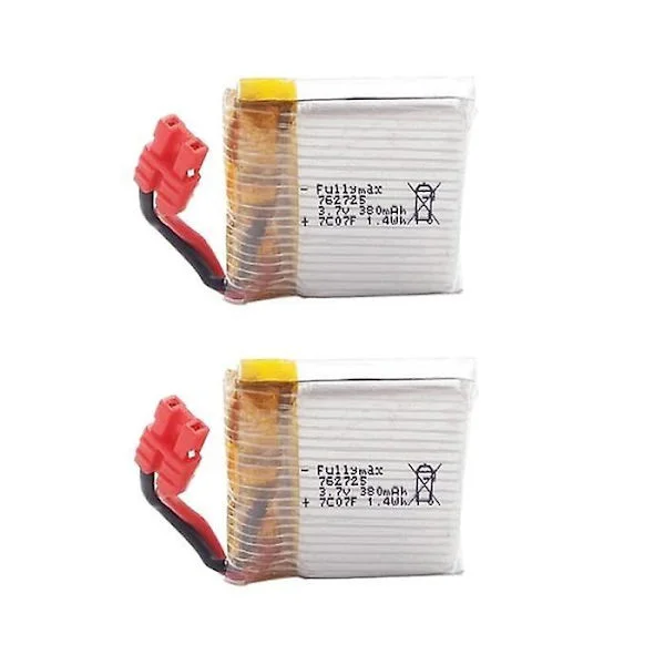 2 ST Uppgraderingsbatteri För Syma X21 X21w X26 X26a Drönare, Reservdelar, Rc Tillbehör, 3.7V 380