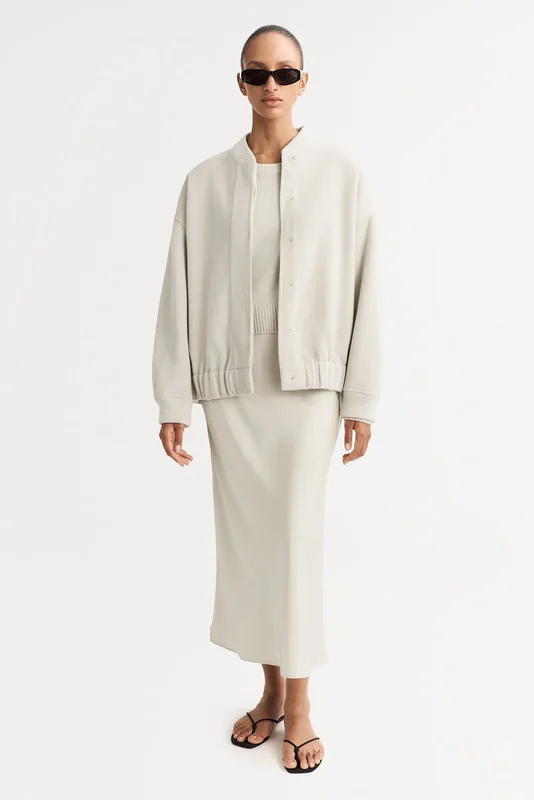 Soft Goat - Bomber Jacket - Cashmere jacket - S - Chalk