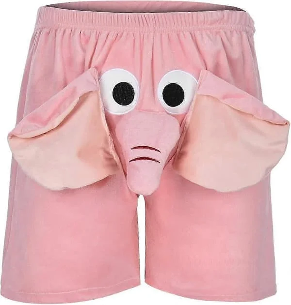Elefant Snabel Undertøj Sjove Elefant Underbukser Nyhed Boxer Shorts Prank Gaver Herre Bomuld Atletiske Shorts - DX
