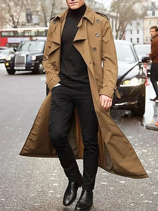 AliExpress - Streetwear Fashion Trench Herren dünner Mantel Designer überlong britische Mäntel Herrenbekleidung mit Epauletten Herrenjacken für den 