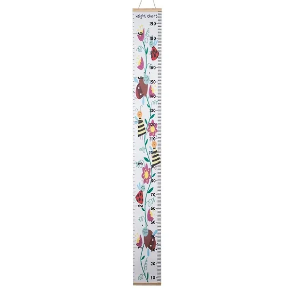 H Canvas Tillväxtdiagram för Barn - Unisex Barnrum Väggdekor - Mät Höjd Diagram - Väggtejp med