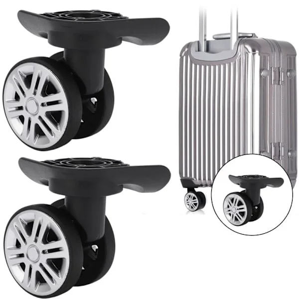 Luggage Wheels, 2 Pcs Swivel Wheels for Luggage, Swivel Suitcase Wheels, Replacement A19, Silent Double Row Wheels