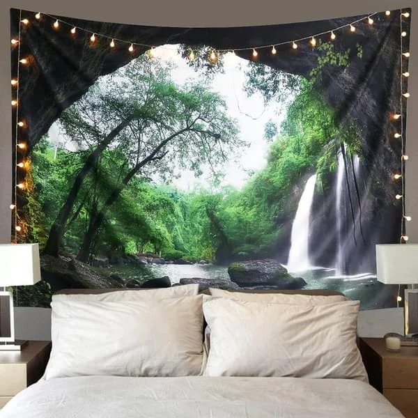 Sunset Tapestry Forest Sea Mountain Tapestry Wall Hanging DXGHC