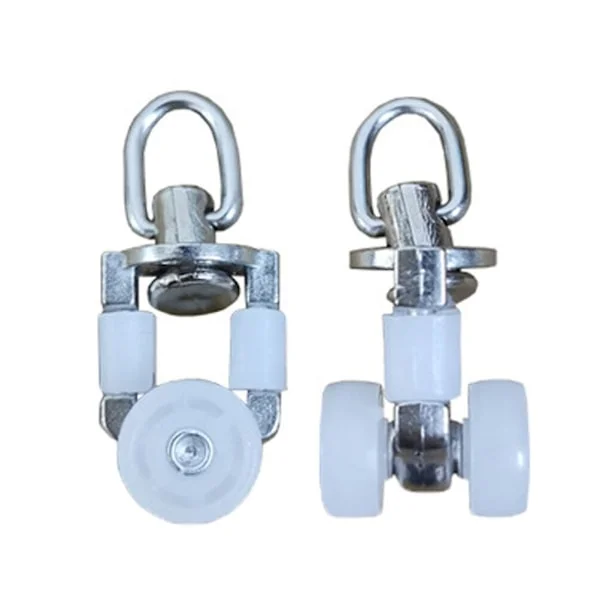 20 stk gardin skinne glide skinne dobbelthjul rullende guide skyve rull (3.50X1.50X1.00CM, som vist på bildet)