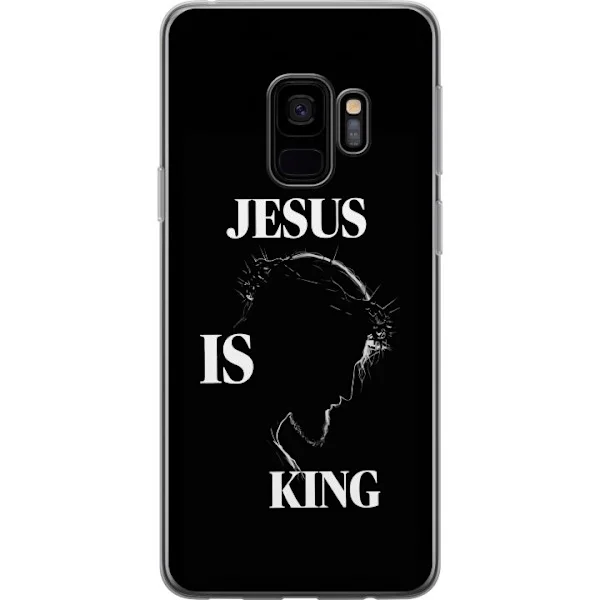 Yhteensopiva Puhelinkuori Samsung Galaxy S9 Vastakohtainen kristillinen motiivi, jossa on Jeesuksen siluetti ja viesti mustavalkoisena