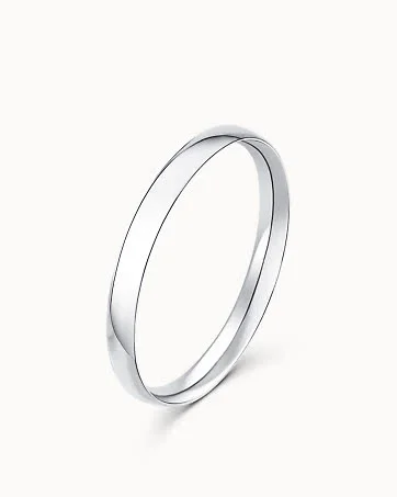 Smooth Ring for Her Naom950 Platinum 2mm - Engagement Rings & Wedding Rings from Vanbruun