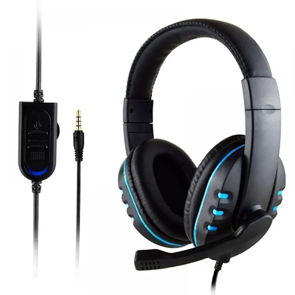 Trådbundet Gaming Headset för PC PS4 PS5 Xbox One Hörlurar med Brusreducerande Mikrofon, Bas, 3.5mm Laptop Headset, Nintendo Switch/PS