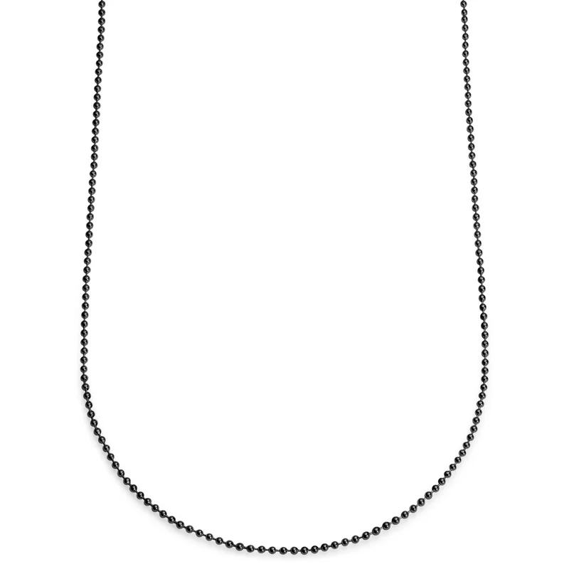 Essentials | 2.5 mm Gunmetal Black Ball Chain Necklace for Men