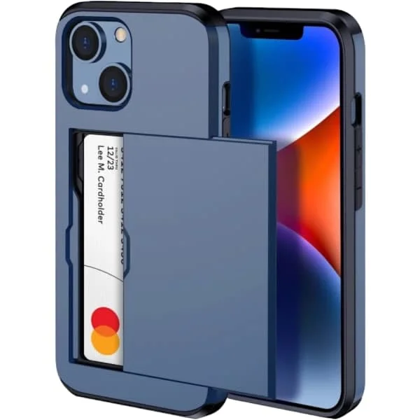 2023 New iPhone 14 Case with Card Holder, Wireless Charging Compatible iPhone 14 Wallet Case, Slim Shockproof iPhone 14 Case Wallet