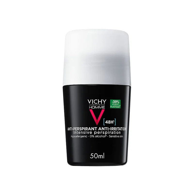 Vichy Homme Antiperspirant Deodorant Roll-On 48T 50 ml, Mænd, Skincare, Dermatologisk Skincare Til Mænd