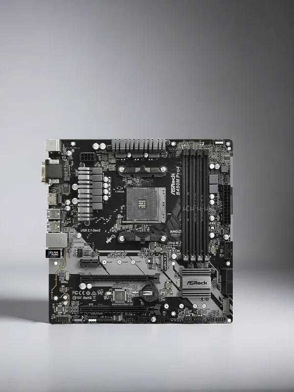 AliExpress - Carte mère ASRock B450M PRO4 compatible avec les processeurs 5950X, 5800X3D, 5700X3D, 5600X, 5600G, 1700X, 2700X, socket AM4 AMD, 4xDDR4 
