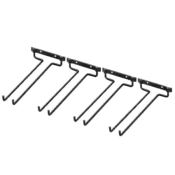 4 Pcs Wine Glass Rack Wall Mounted Hanging Shelves Wine Glass Display Stand Compatible with Cabinets and Bar B-C4
