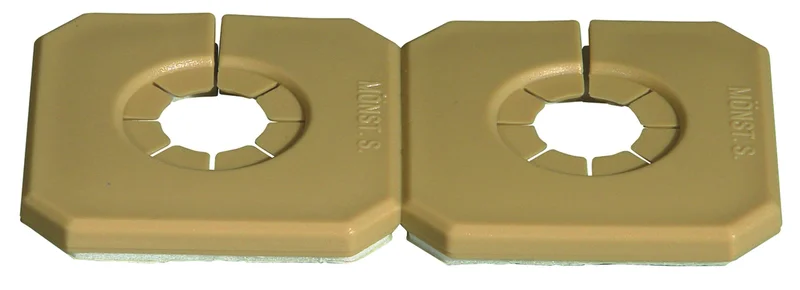Purus Duo-Täck Täckbricka för dubbla rör, delbar, brun För rör dy. 10-18 mm, Installation