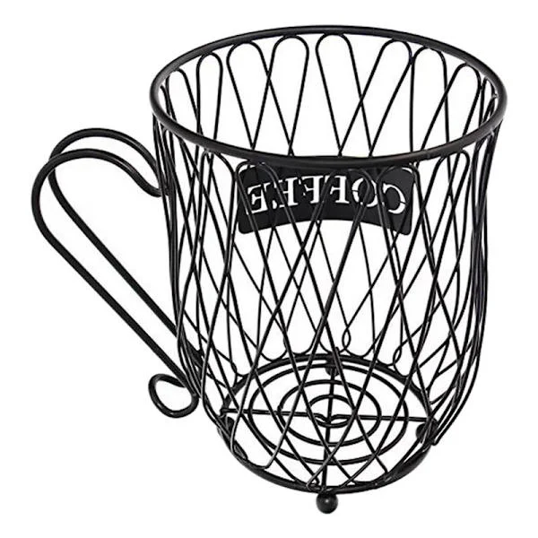 Coffee Pod Holder Cup Mug Storage Basket Metal Fruit Bowl Coffee Organizer Storage Baskets Laundry Basket Toy Basket