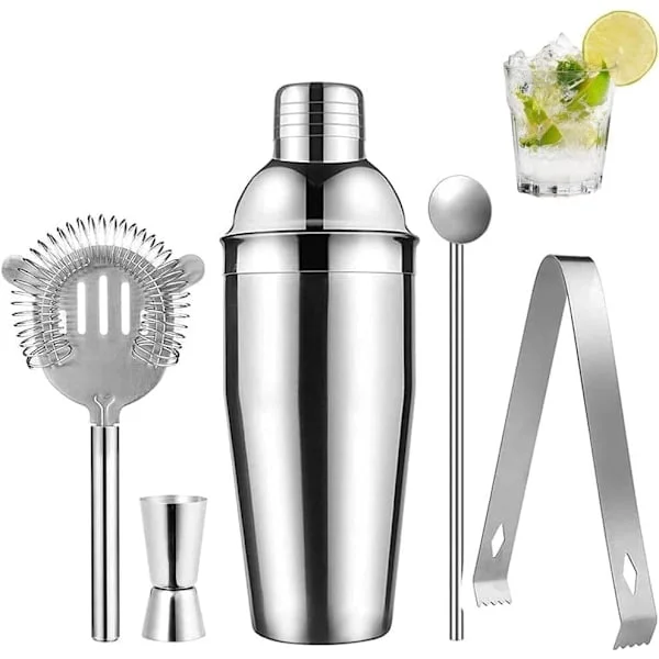Cocktailset - Rostfritt stål Silver 5 delar