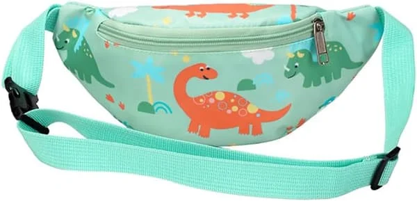 Dinosaurus Vyölaukku, Lasten Bum Bag Sarjakuva Laukku Vyölaukku Kangas Nylon Rahavyö Crossbody Rintalaukku Lapsille