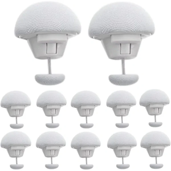 12 stk. dynebetrækclips skridsikre bomuld ABS dyneholderlåse til sengetøj gardiner tøj grå