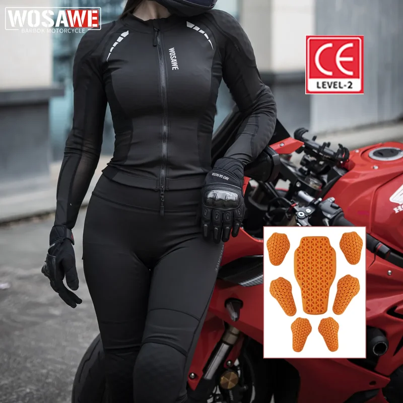 AliExpress - WOSAWE été respirant Moto veste femmes serré Moto corps armure vêtements femme Biker veste CE Moto équipement de protection