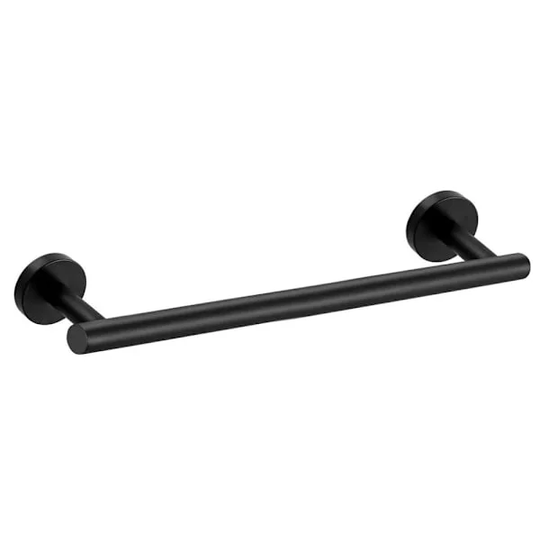 Veggmontert håndklestativ 40 cm Veggmontert håndklestativ i 304 rustfritt stål Baderomshåndklestativ Matt svart Håndklestativ Hol