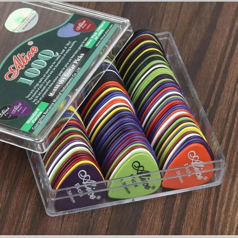 AliExpress - Meerkleurige Plectrums 50/100 Stuks Gemengde ABS Premium Plastic Plectrums voor Akoestische Elektrische Gitaren Bas Of Ukelele