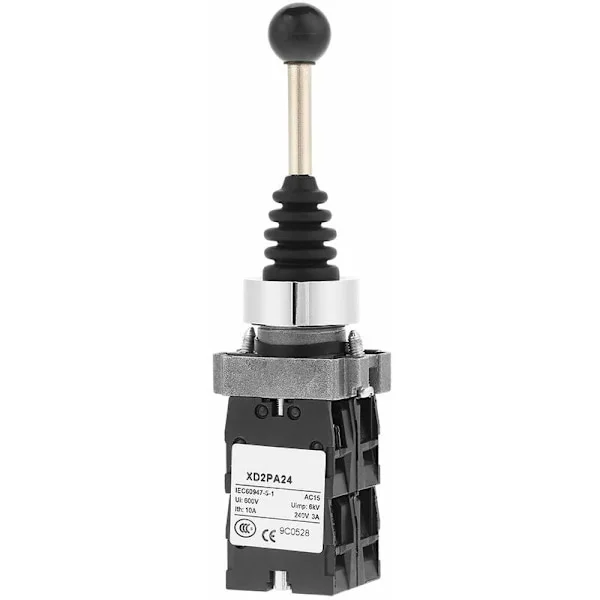 Joystick Switch, Joy Stick Controller 4-Position Spring Return Switch Industrial Replacement Switches Black