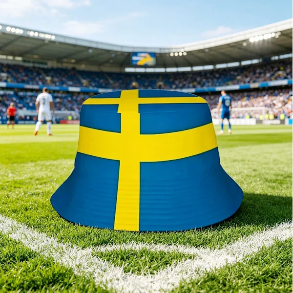 Sweden World Cup Bucket Hat for Men and Women Football Fan Fisherman Cap Lightweight Breathable Sun Hat for Stadium Parties Travel Outdoor Sports