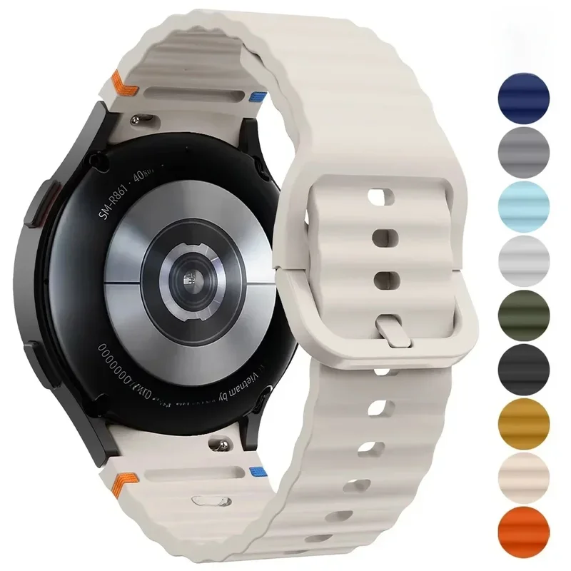 AliExpress - Bracelet en Silicone d'origine pour Samsung Galaxy Watch 7 FE 6 4 Classic 5 pro 44mm 40mm 43mm 47mm 45mm Bracelet Galaxy Watch6 7