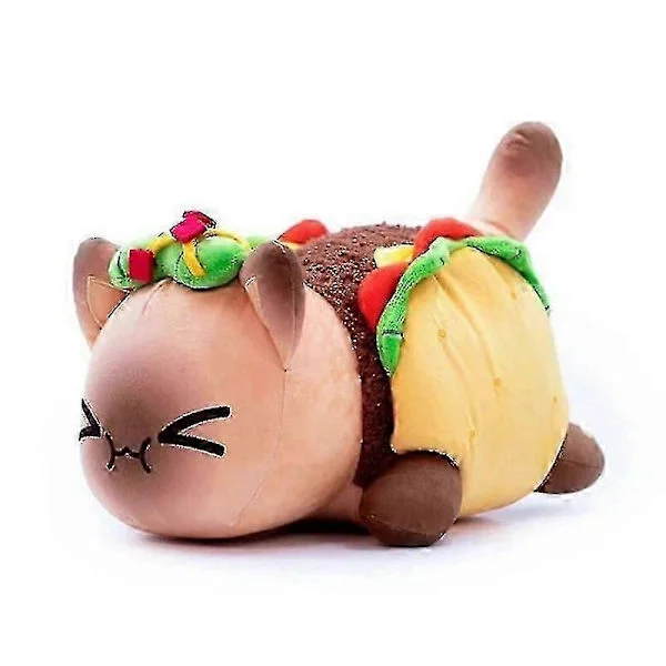 Meemeow Aphmau Plys Meemeows Mad Katte Plysdyr Bundt Ahpmau Pommes Frites Burger Pude Plyslegetøj Kawaii Søde Plys Katte Dukke Taco