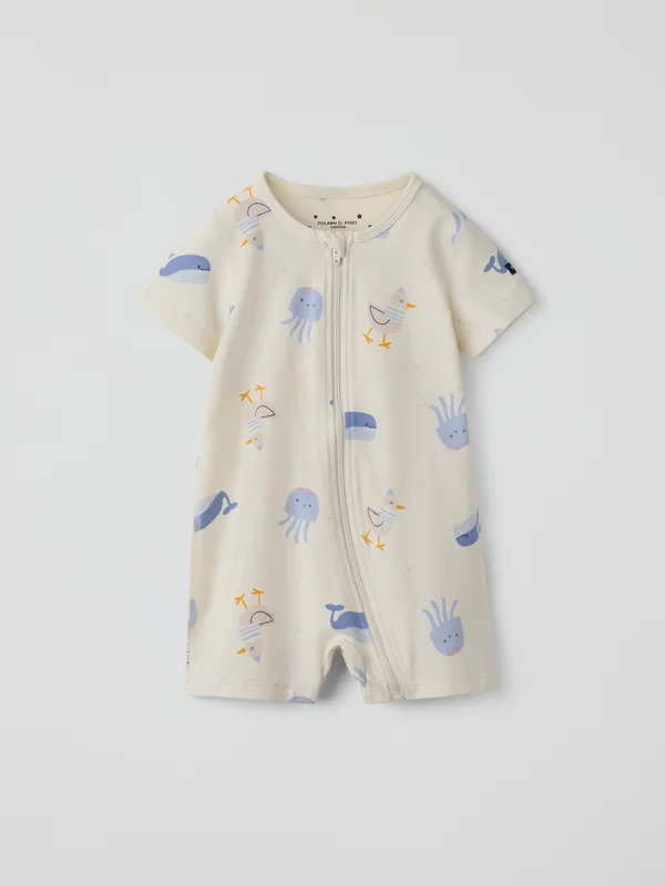 Polarn O. Pyret - Short sleeve pyjamas suit fish - 98 - 104 - Childrenswear - beige